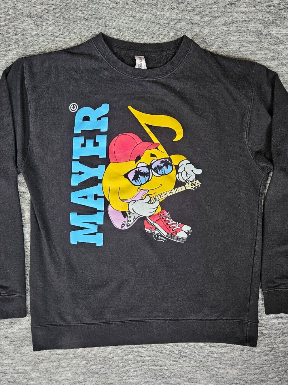 John Mayer Sob Rock Tour 2022 Men's Large L Sweatshirt Black Crewneck Music